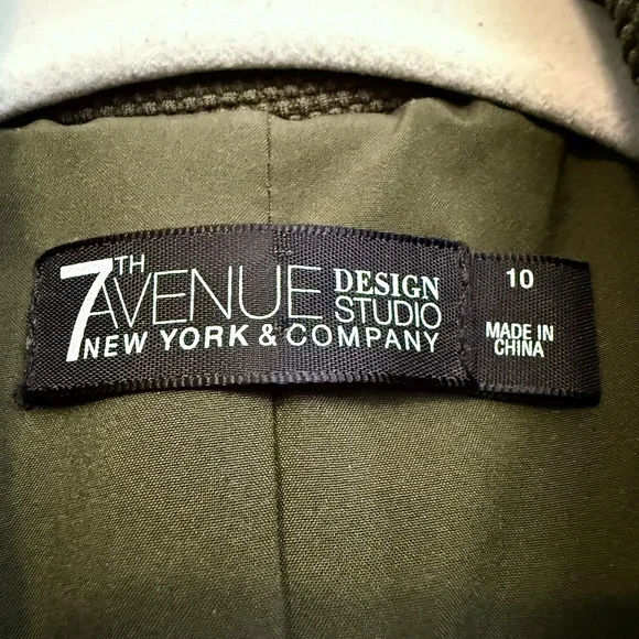 New York & Co. Green Military Blazer - Picture 8 of 10